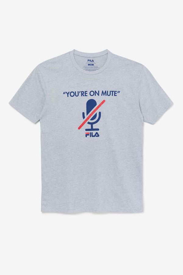 Fila You're On Mute Men's Tee - Grey,NZ 487-95102